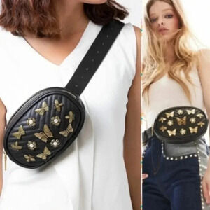 Steve Madden Bugged Belt Bag Black NEW